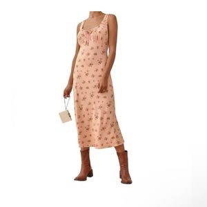 Reformation dress Lauryl Floral sleeveless pink size 12